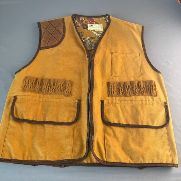 American Field Sportswear Mens Hunting Duck Pheasant Vest Jacket Size L Vintage - Picture 2 of 12